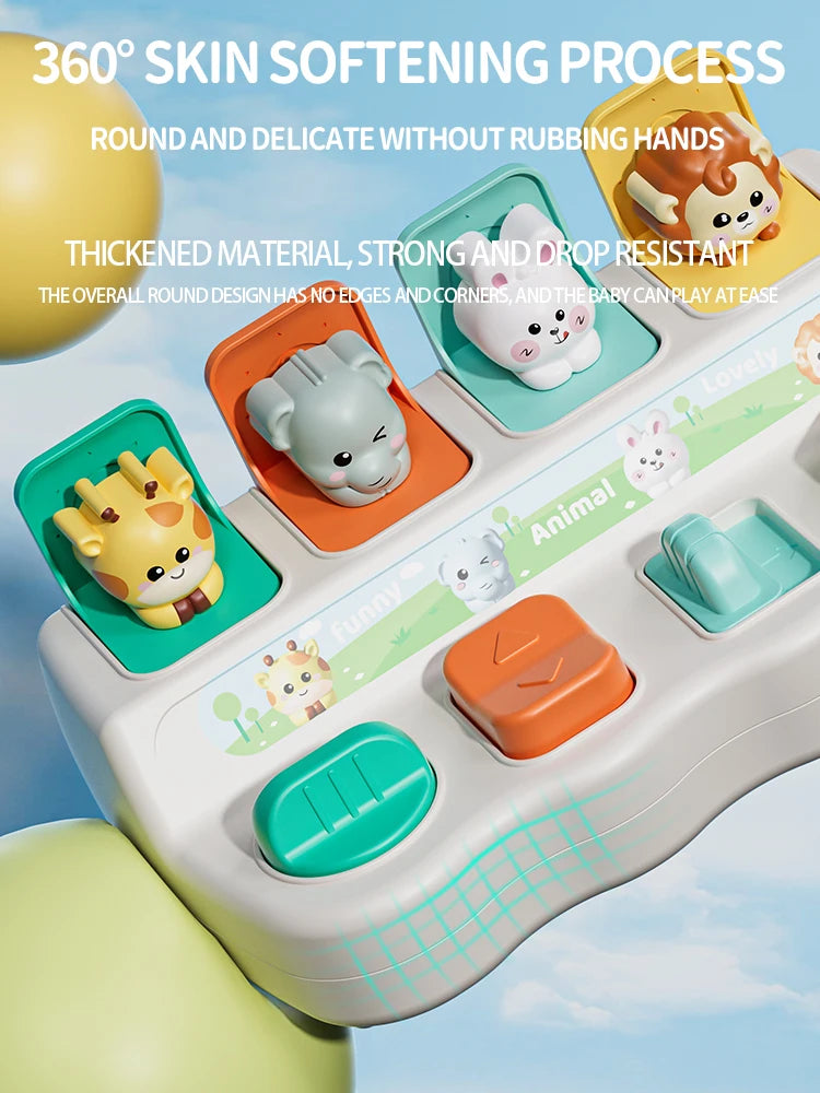 Montessori Pop up Animal Toys and Learning Boxes - Enhance Logic and
