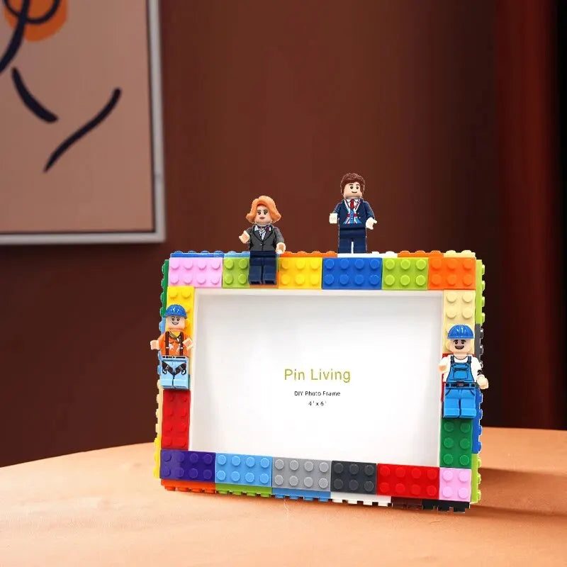 DIY Clourful Building Blocks Photo Frame For Home Decoration Creative