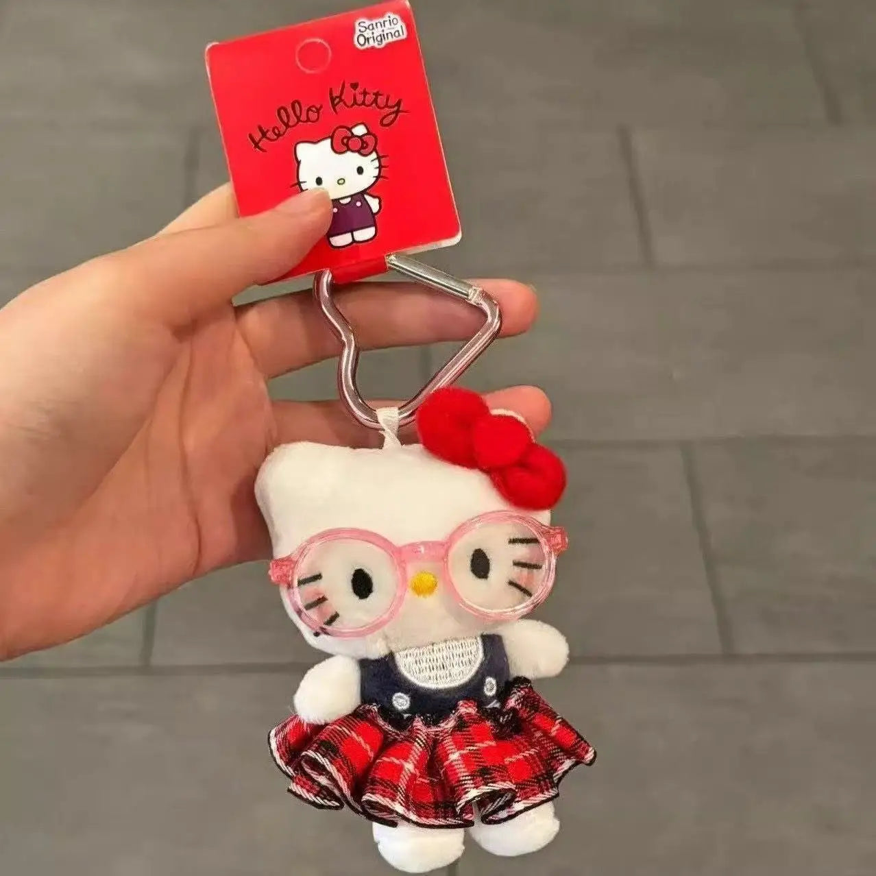 Sanrio Hello Kitty Peripheral Doll Keychain Cute Fashion Sunglasses Kt