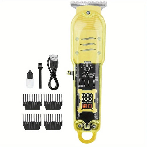 Transparent Body Electric Hair Clipper Professional Trimmer USB