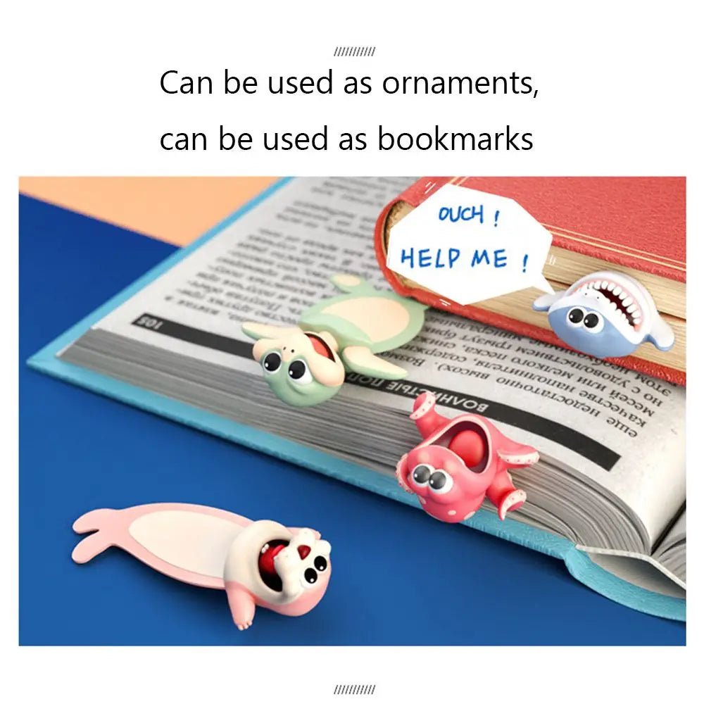 Creative Stationery Bookmarks 3D Stereo Cartoon Marker Animal