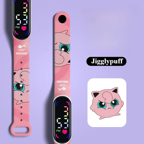 Pokemon Watch Pikachu Gengar, LED Digital Waterproof Watch for Kids,