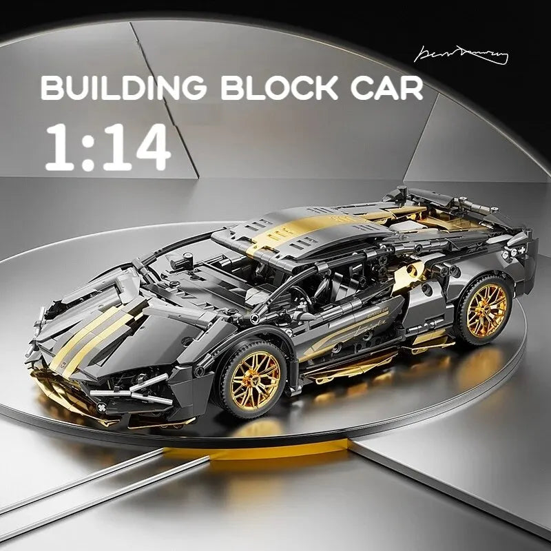 67129 Car MOC 1280pcs Building Blocks Car and Construction Toy Adult