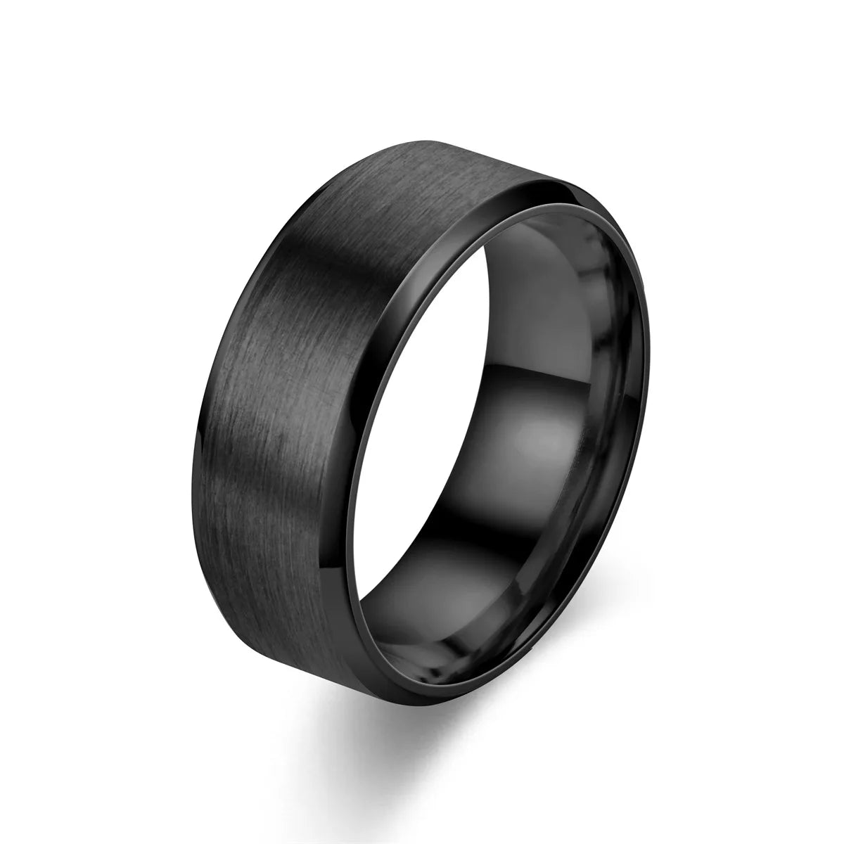 Classic 8mm Tungsten Mens Ring Surface Brushed Stainless Steel Ring