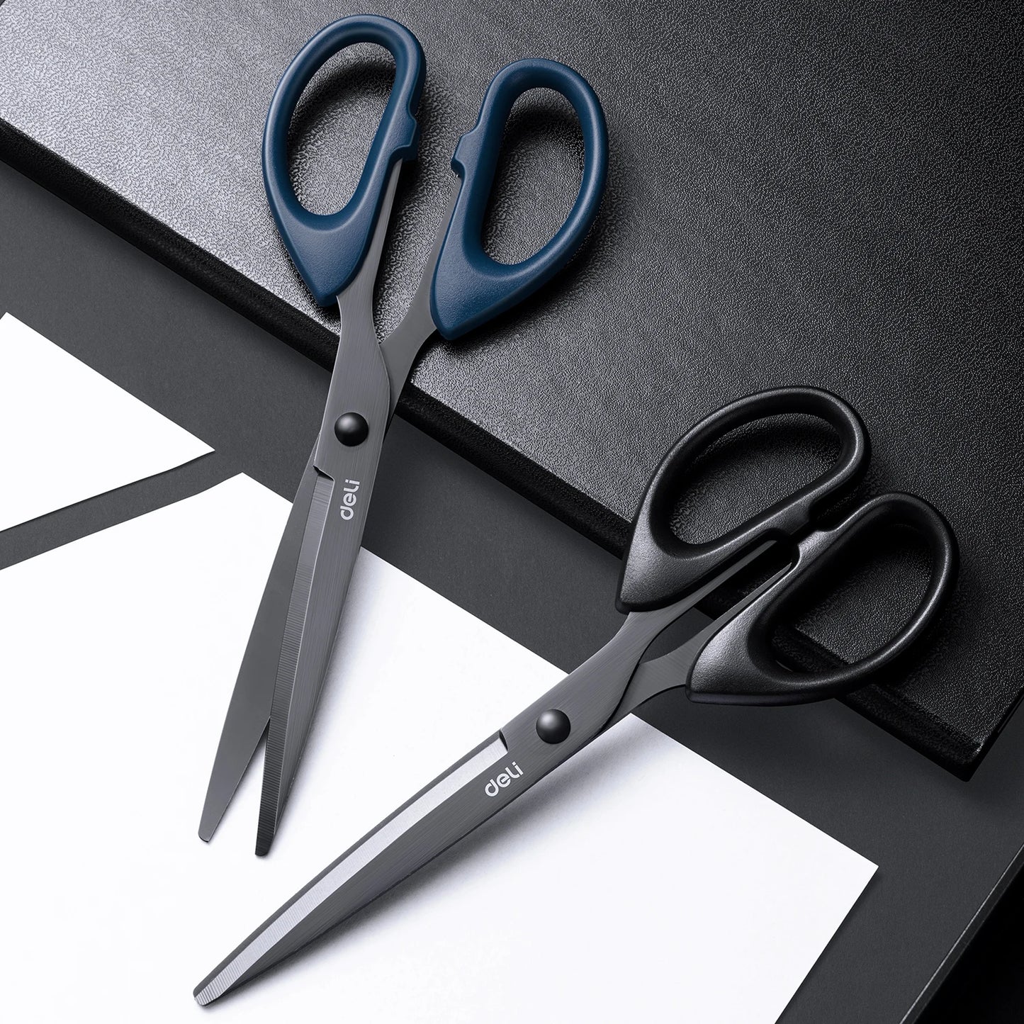 DELI Professional Office Scissors 180mm Heavy Duty Scissors with Black