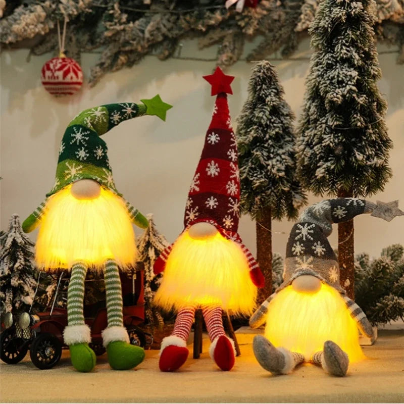 Christmas Gnome Faceless Doll Night Light Merry Christmas Decorations