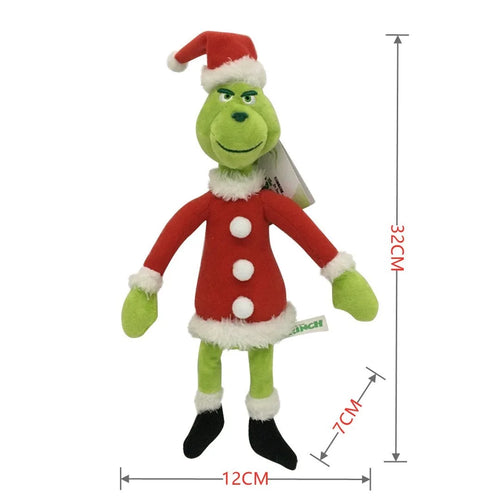 Bandai Grinch Plush Doll Toy Gift Cartoon Style Children Toys Rag Doll