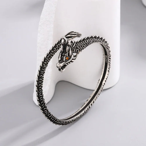 XIYANIKE Vintage Thai Silver Lotus Flower Cuff Bracelet For Women Girl