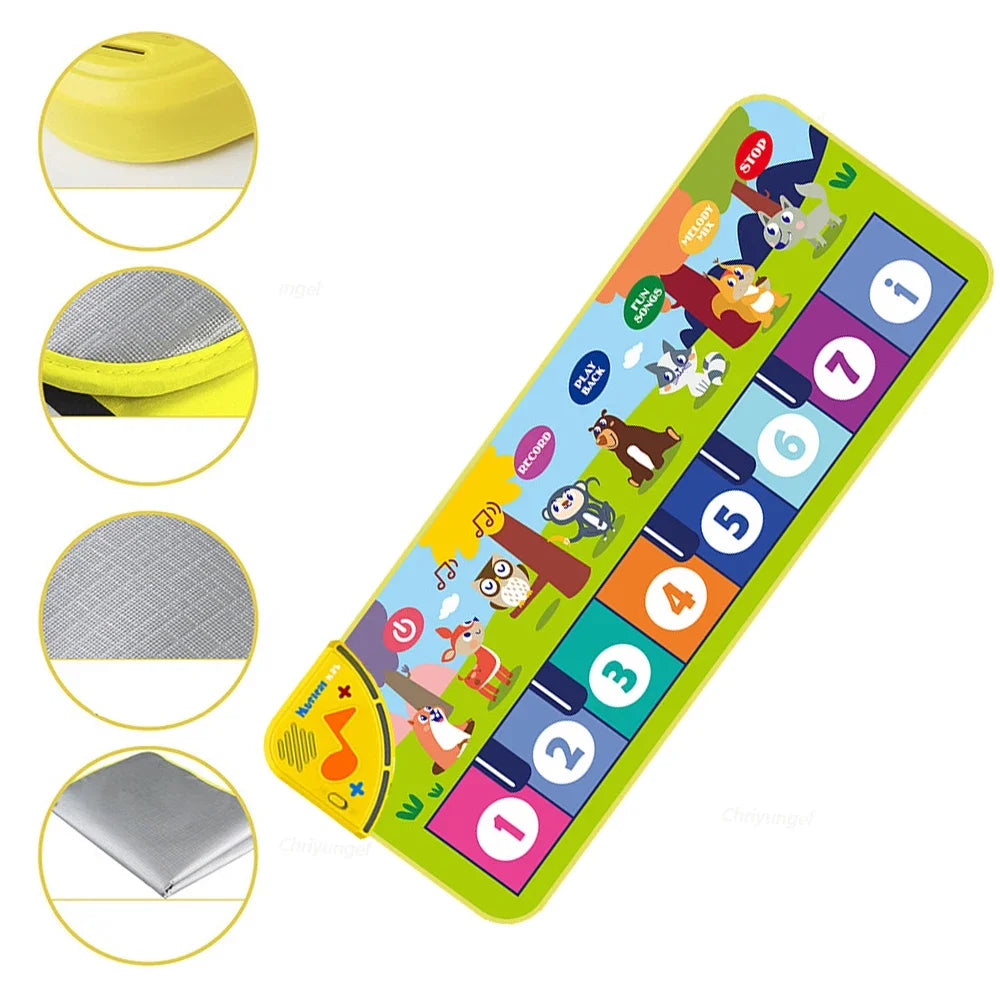Piano Mat for Kids 80*30cm Toddlers Floor Keyboard Dance Mat Play