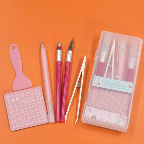 DIY Scrapbooking Tool Kit, DIY Hand Tools Set with Pen, Carving Knife,