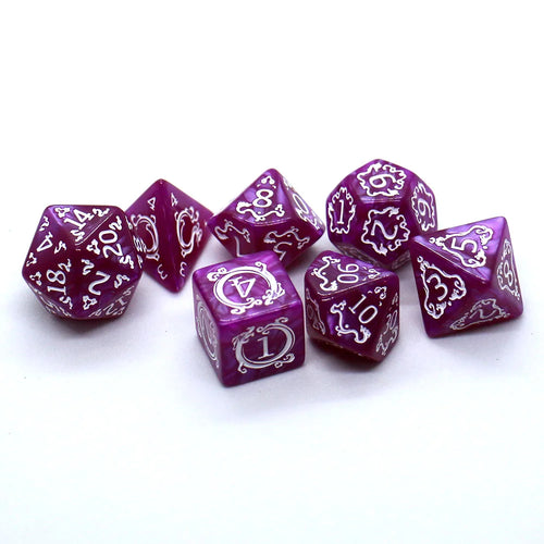 7-piece Dragon Pattern DND Dice Set, Multi sided D4 D6 D8 D10 D12 D20
