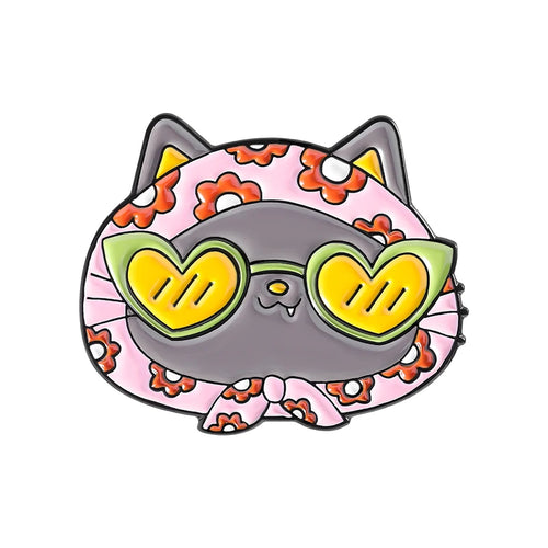 1-9 Pcs/Set Anime Turbo Granny Luck Cat Brooch Enamel Pins Cartoon