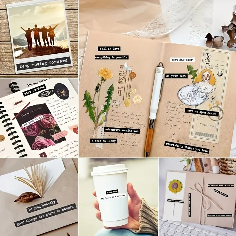 406pcs Inspirational Quote Stickers Positive for Scrapbook, Journal,