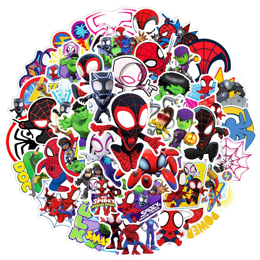 10/30/50PCS Disney Spider Man Amazing Friends Sticker DIY Guitar