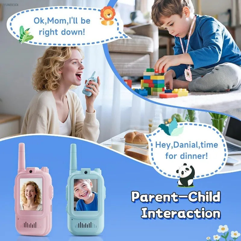 2PCS Kids Video Walkie Talkies USB Charging Indoor and Outdoor High