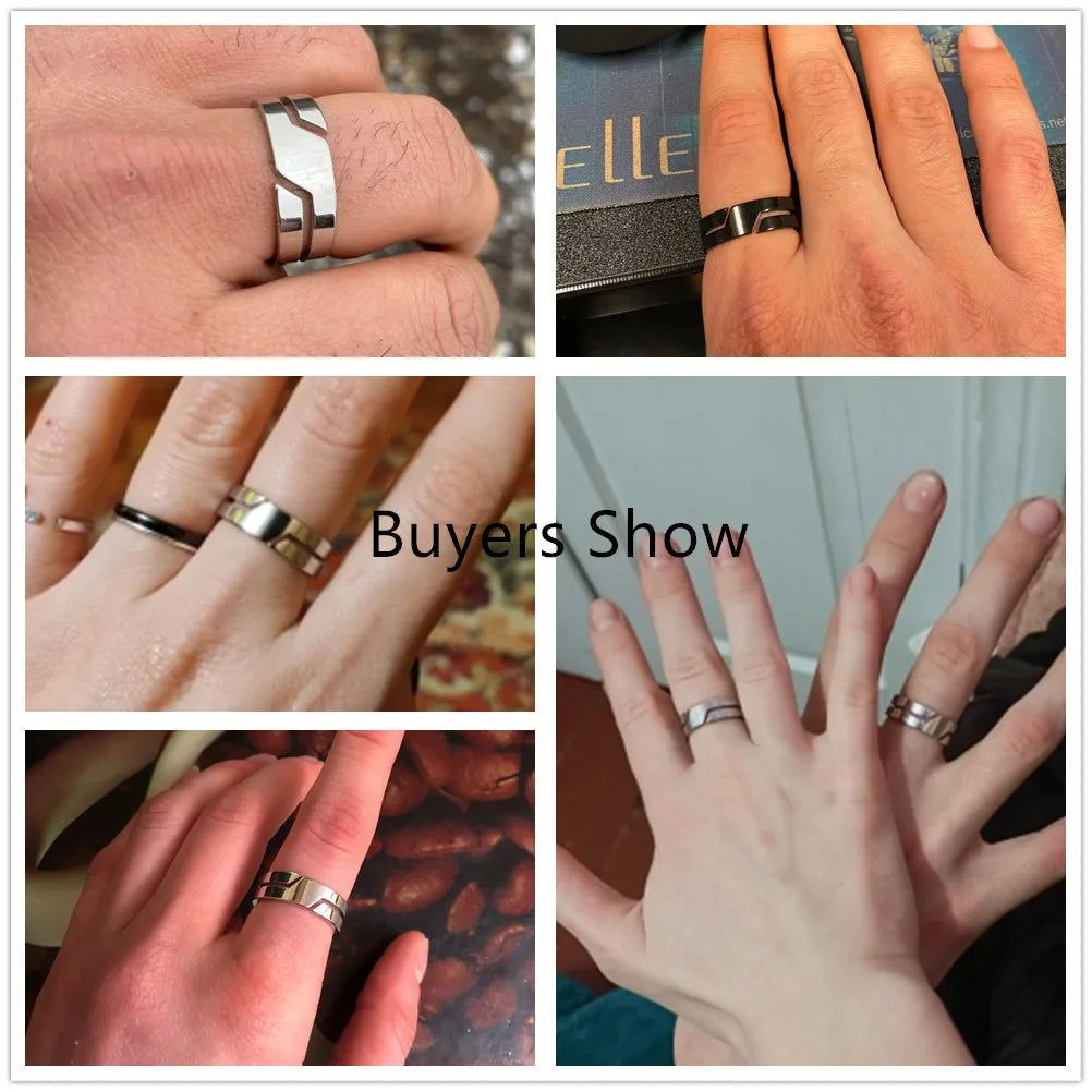 Skyrim Stainless Steel Ring for Men Women Black Minimalist Casual