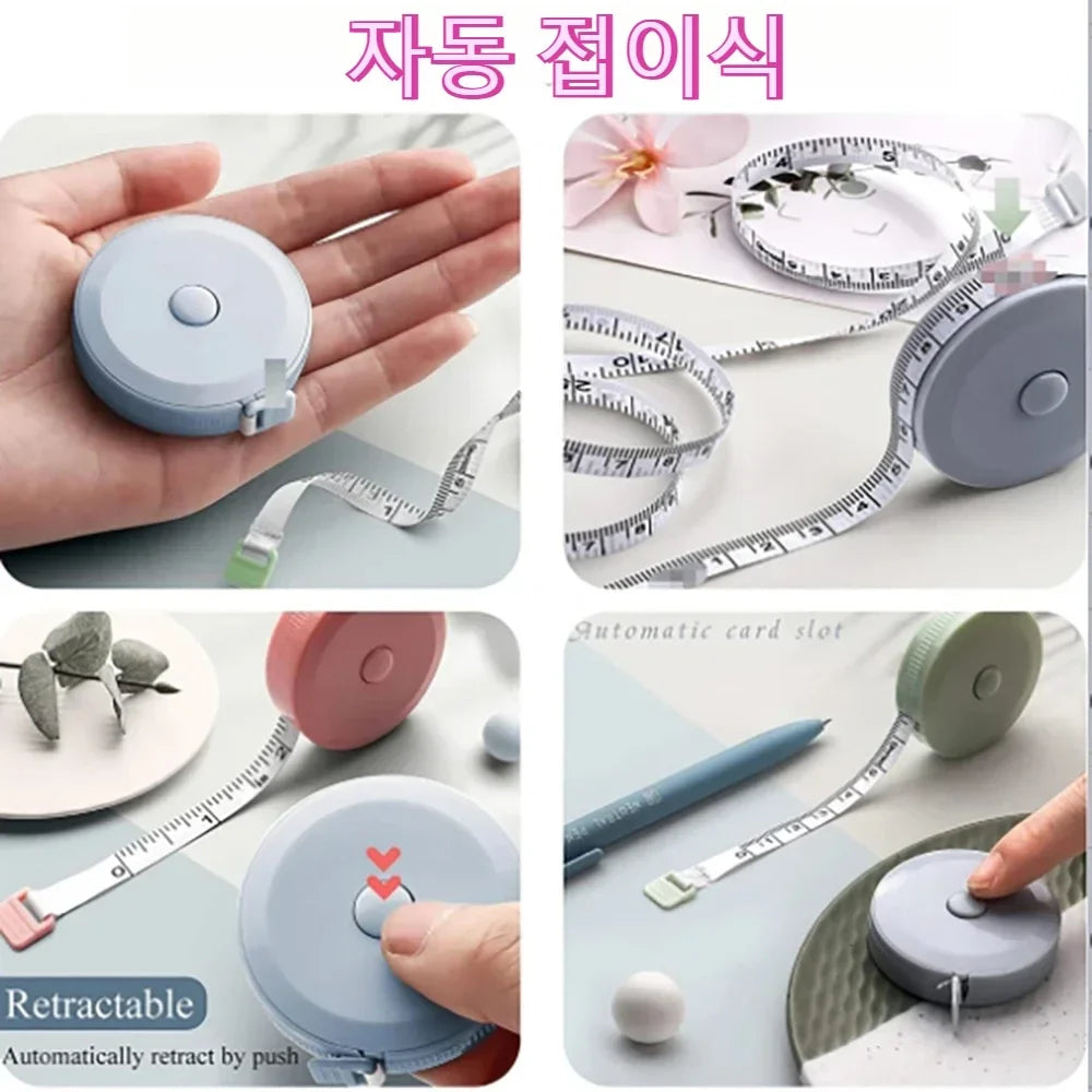 Double Scale Ruler Plastic Roll Tape Mini Tape Measure Accurate
