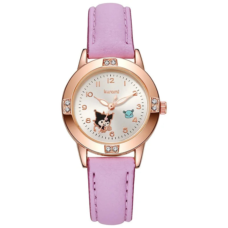 Sanrio Hello Kitty Watch Kawaii Kuromi Cinnamoroll Quartz Casual