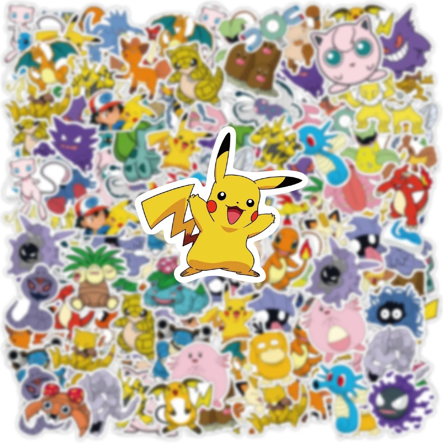 50PCS Anime Pokemon Cute Stickers Graffiti Decoration DIY Skateboard