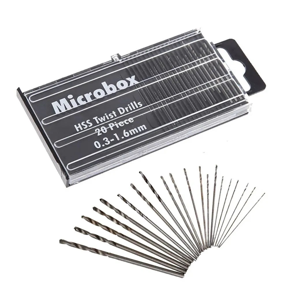 20Pcs Drill Bits For Precision Crafts Jewellery Watch Repair Model