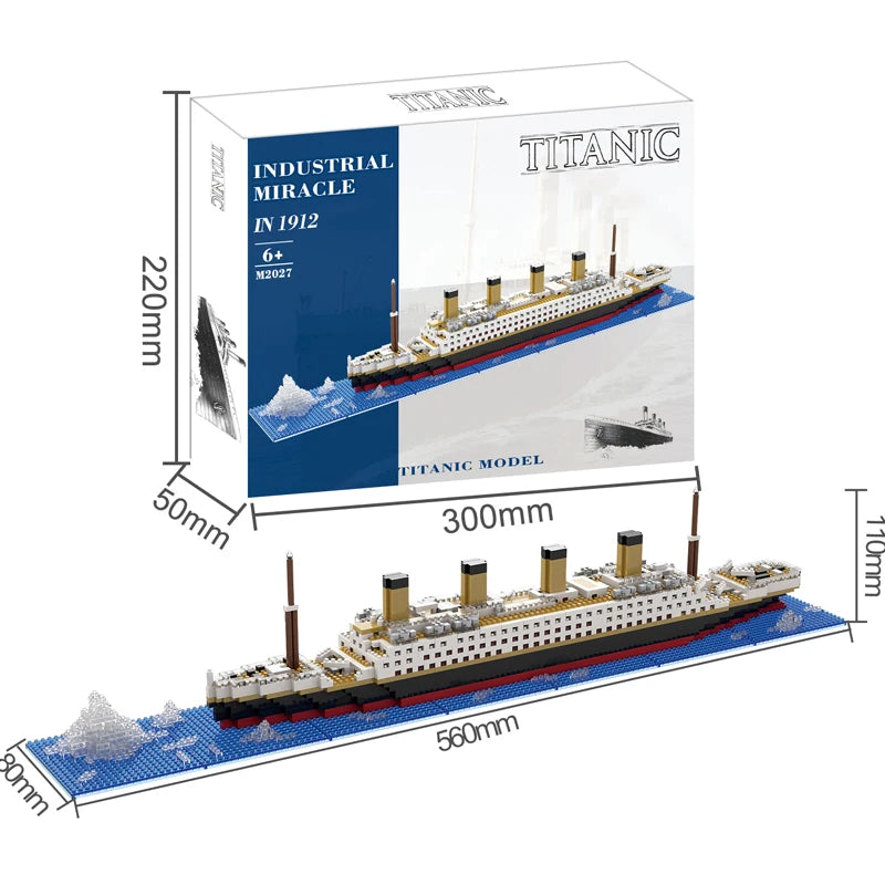 Small Particle Building Block Assembly Toy Titanic Giant Boy Girl