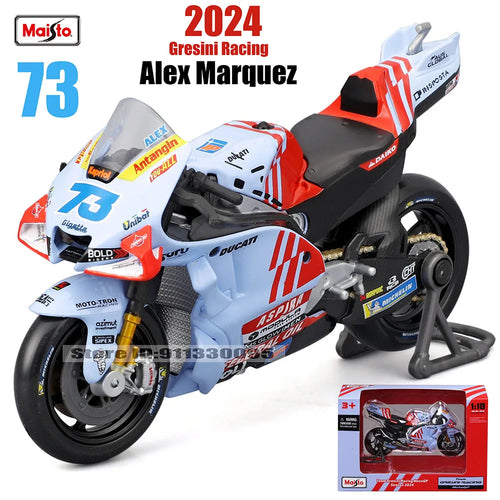 Maisto 1:18 2024 Gresini Racing MotoGP #93 Marc Marquez #73 Alex