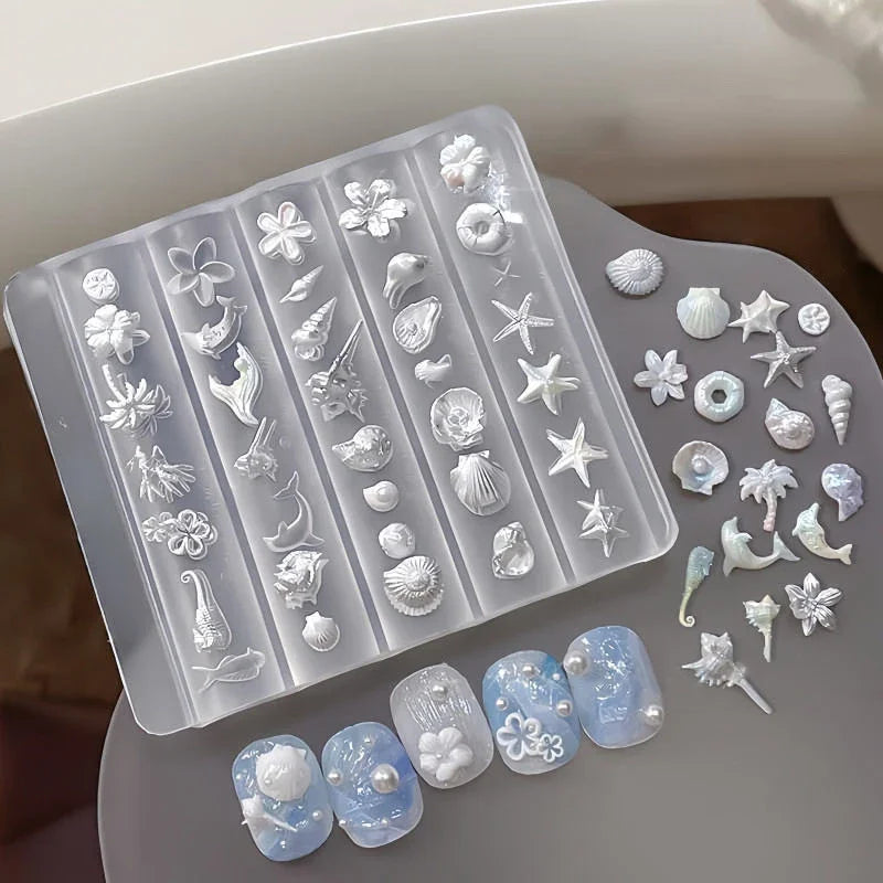 3D Mold Silicone Nail Art Decorations DIY Flower Bow Angle Wing