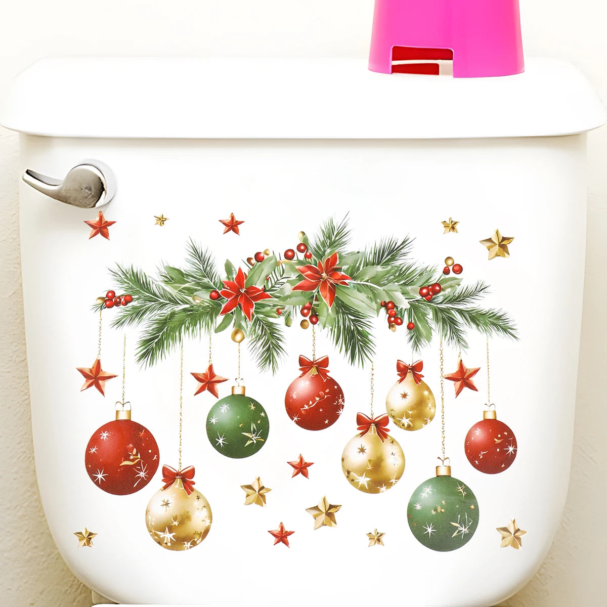 Christmas Toilet Sticker Merry Christmas Decoration for Home 2025