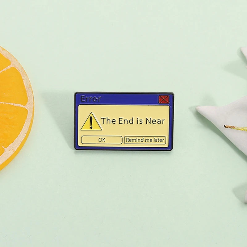 Computer Erro Message Enamel Pins Windows Xp Task Failed Successfully