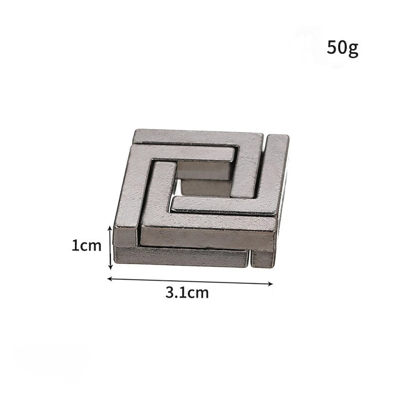 Lock Puzzles Classic IQ Metal Brain teaser Magic Baffling Puzzles Game