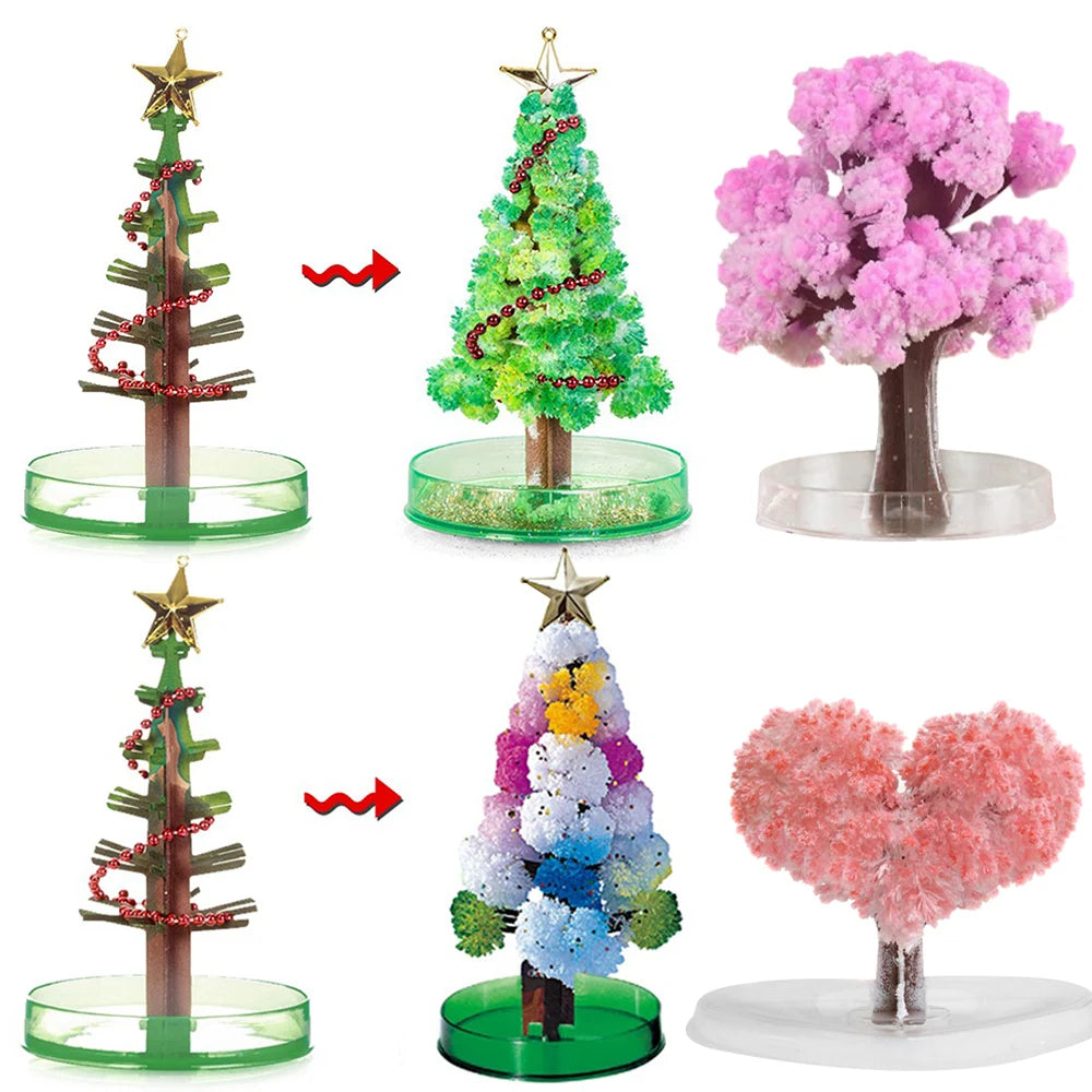 DIY Growing Tree Paper Sakura Crystal Trees Desktop Cherry Blossom