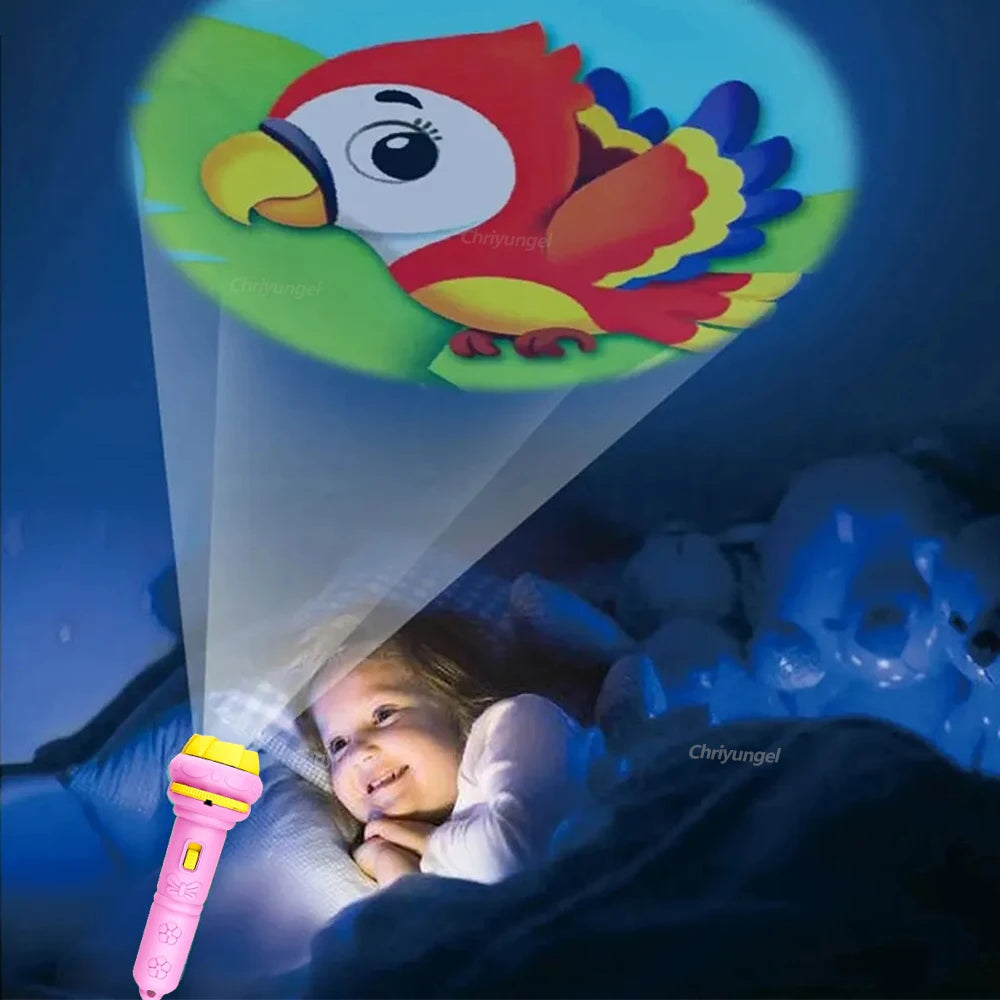 Projector Flashlight for Kids 10 Cards 80 Patterns Bedtime Toys