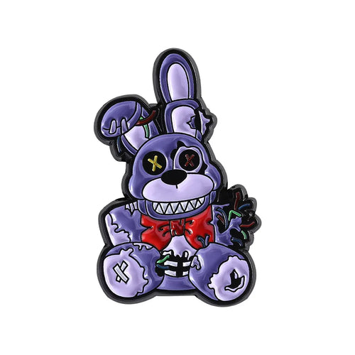 Cartoon Teddy Bear Enamel Brooch Creative Toy Lapel Pins Clothes Lapel