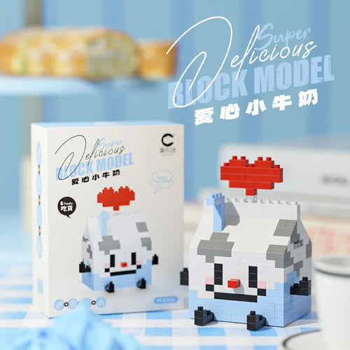 CLC Diamond Particle Casual Splicing Fruit French Fries Burger Block