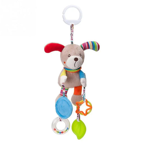 Soft Giraffe Zebra Animal Handbells Rattles Plush Infant Baby