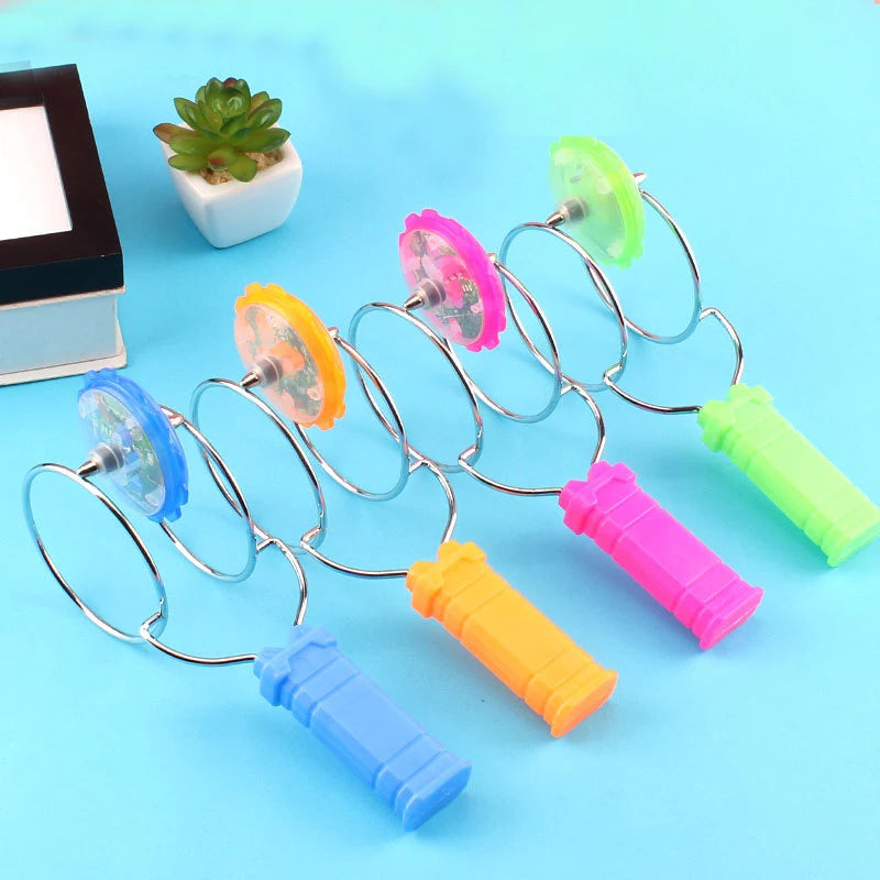 Led Magic Magnetic Orbit Spinning Top Toy Creative Hand Cranked Color