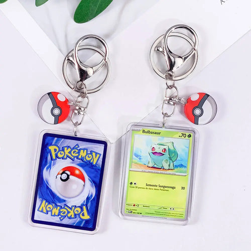 Pokémon Card Cute Acrylic Car Keychain Accessories Pikachu Charizard