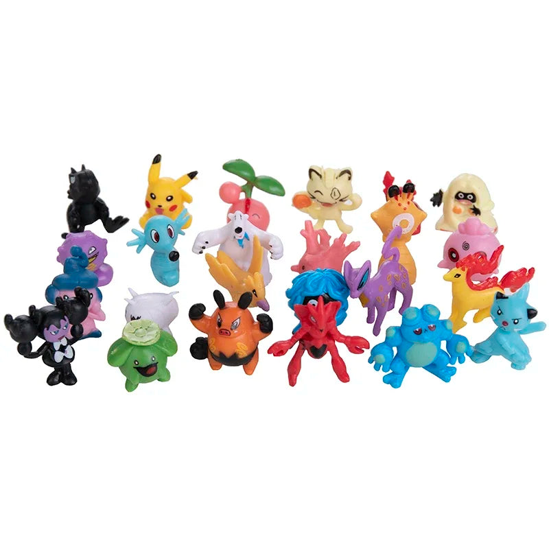 24-144Style Pokemon Anime Figure Pikachu Action Model 2-3CM Ornamental