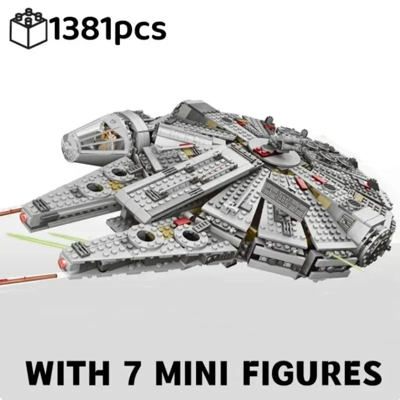 In Stock 1381 Pcs Space Millennium War Ship Spacecraft Set Falcon