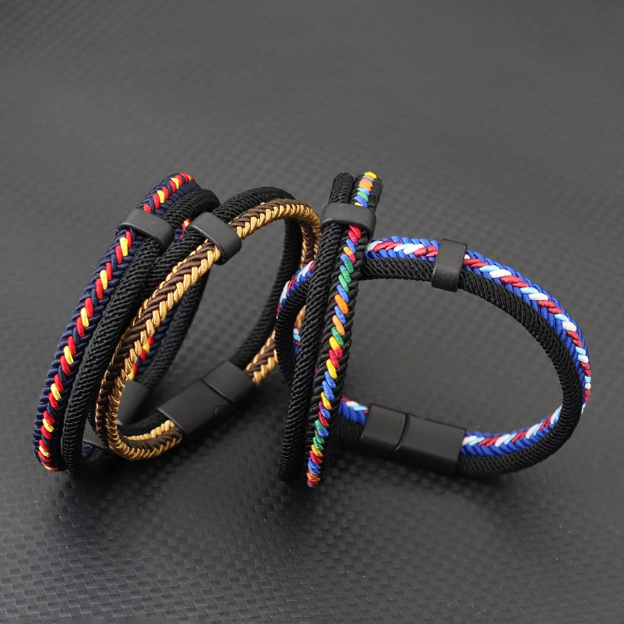 Unique Thread Bracelet Unisex Detachable Magnet Buckle Bangle Outdoor