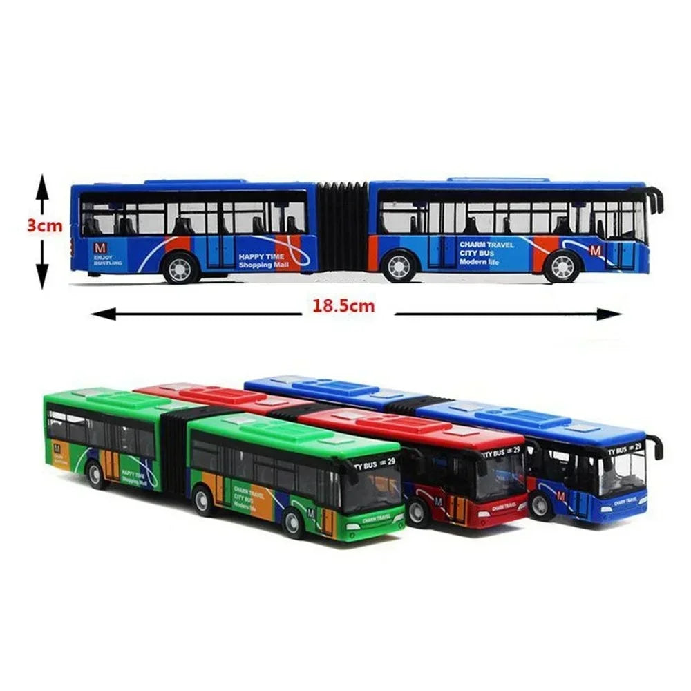 1:64 Alloy City Bus Model Vehicles City Express Bus Double Buses