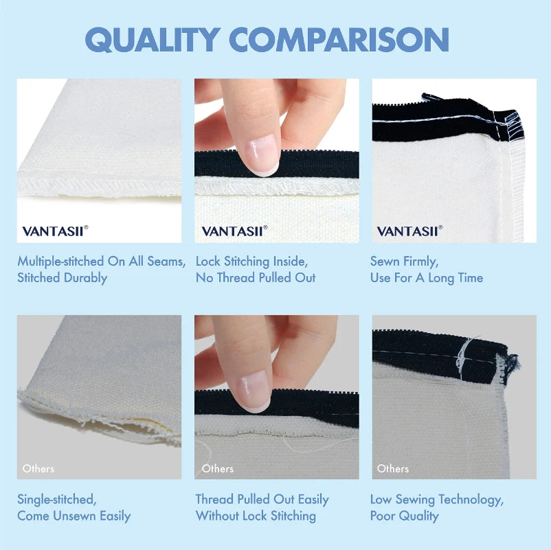 10pcs Blank Beige Diy Craft Bag Canvas Pencil Case Makeup Bags Zipper