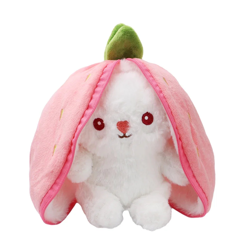 Fruit Rabbit Plush Pillow Toy - Cute Fruit-Shaped Stuffed Doll, 7.2