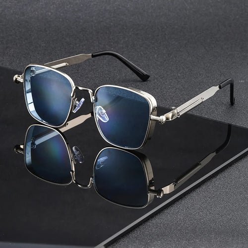Fashionable Punk-Style Square Thick-Framed Trendy Sunglasses, Suitable