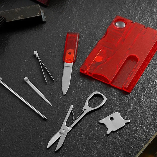 Ultra Thin Pocket Multi Tool 12 In 1 Credit Card Size Outdoor Camping