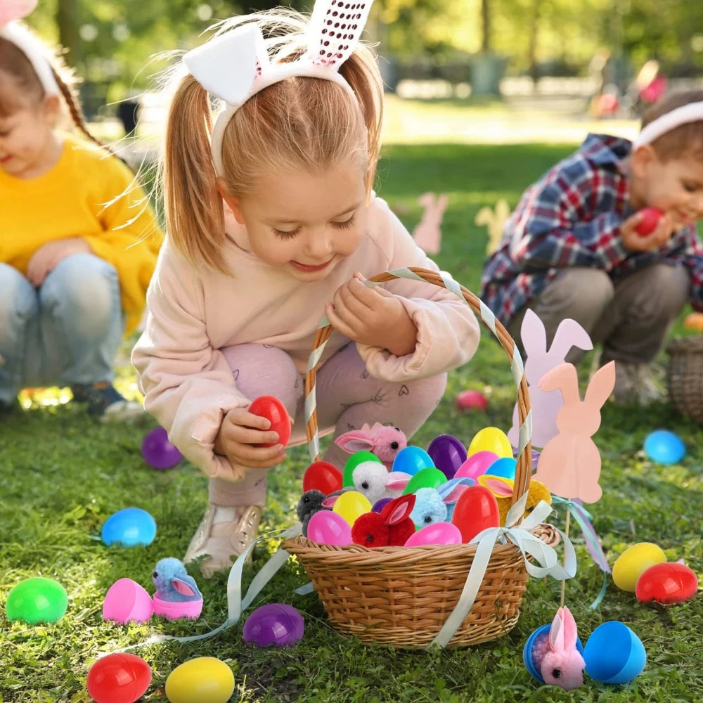6/12/18/24 Pcs Cute Easter Bunny Eggs for Easter Party Birthday