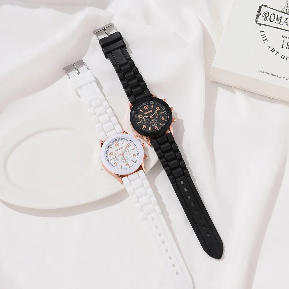 2Pcs Luxury Women's Watch Set Fashion Luxury Elegant Alloy Wristwatch
