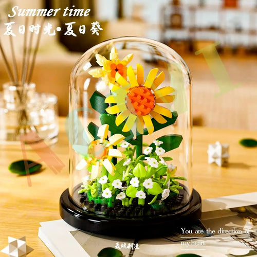 Diy Micro Flower Building Blocks Mini Bricks Particles Eternal Life