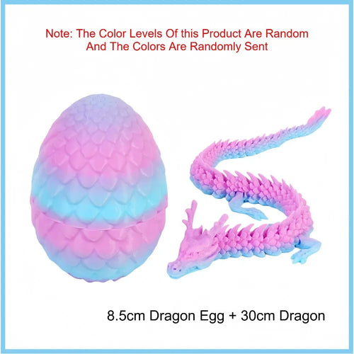 3D Mini Chinese Dragon Surprise Egg Movable Joint Tabletop Decoration