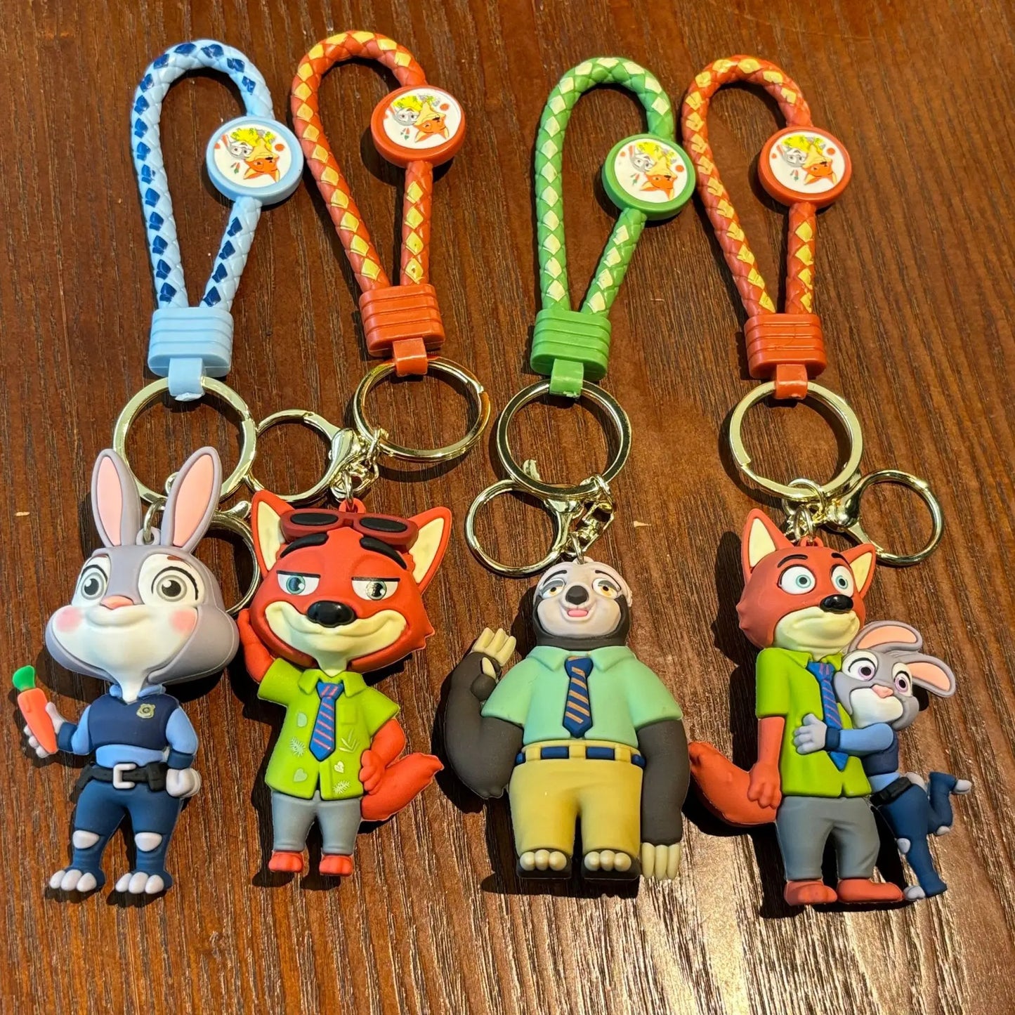 Anime Zootopia 2 Figure Cute PVC Doll Car Key Ring Accessories Bag